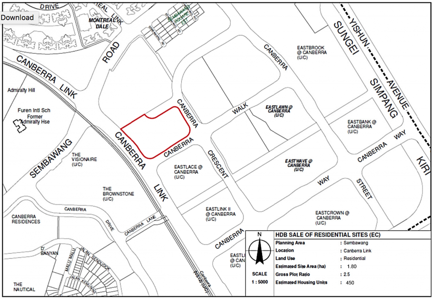 Parc Canberra EC Map