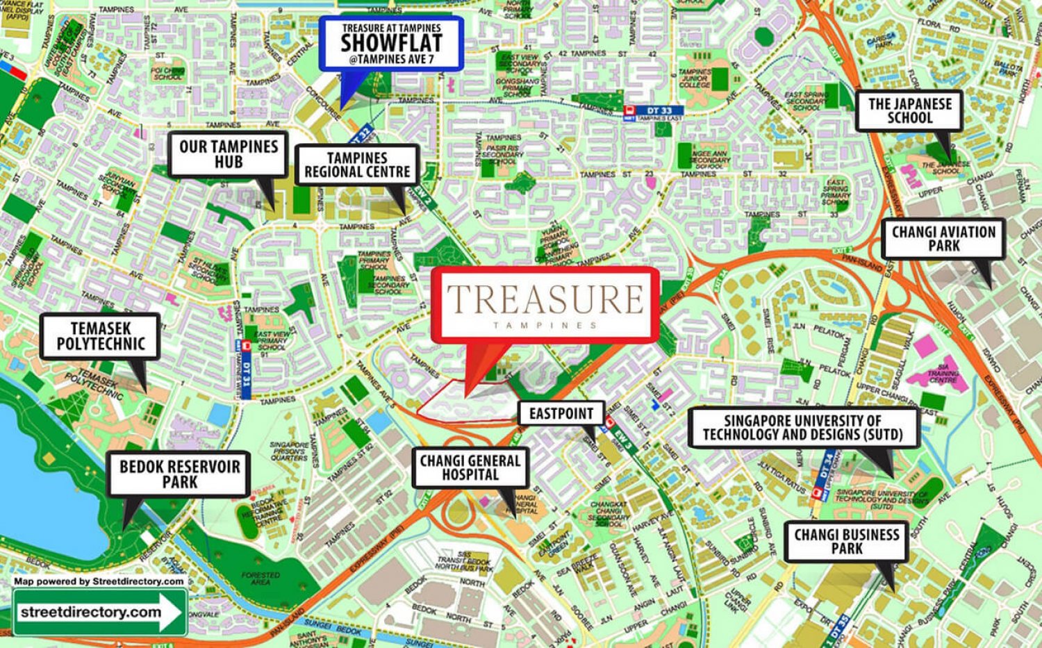 Treasure at Tampines Map