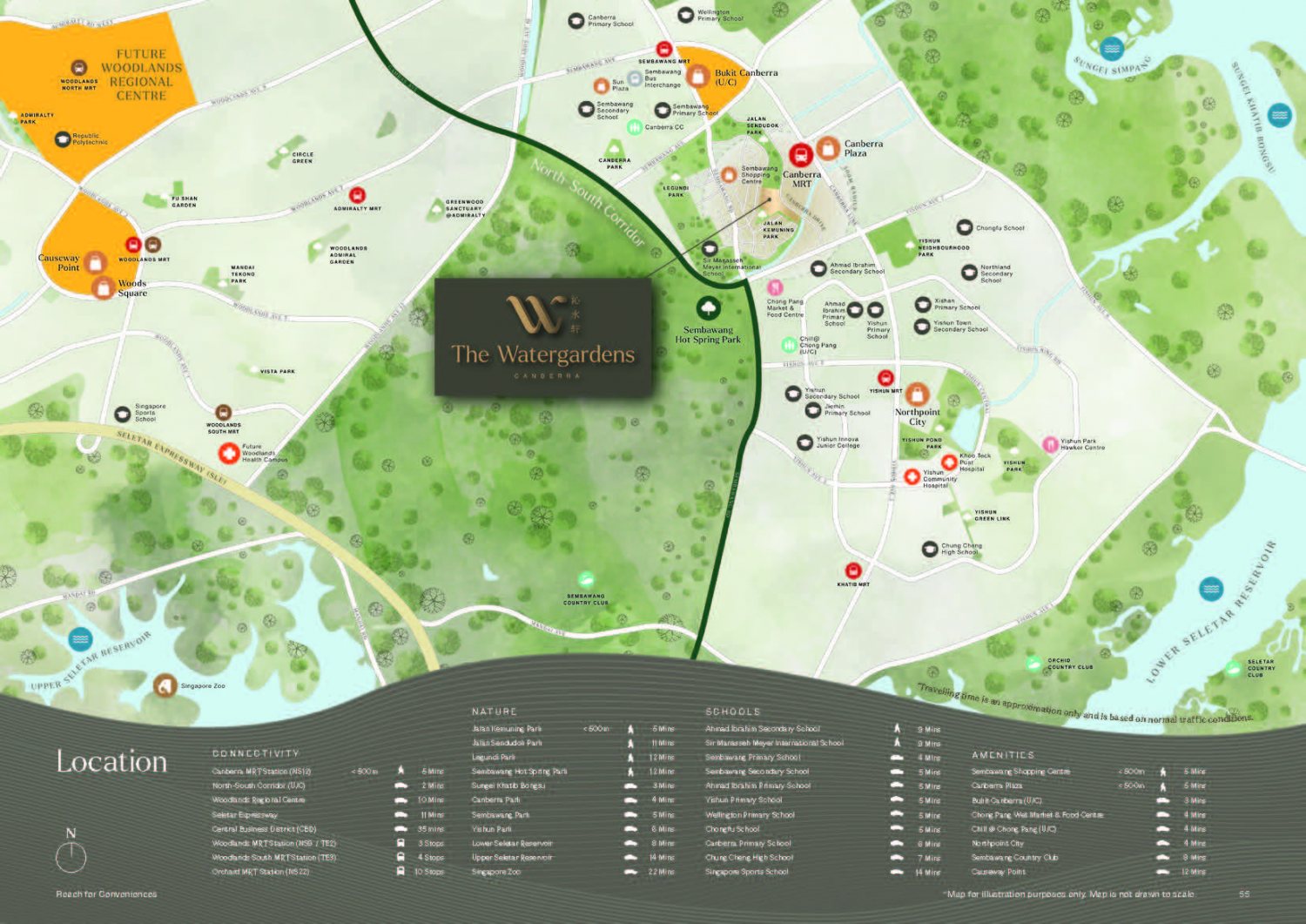 The Watergardens at Canberra Map