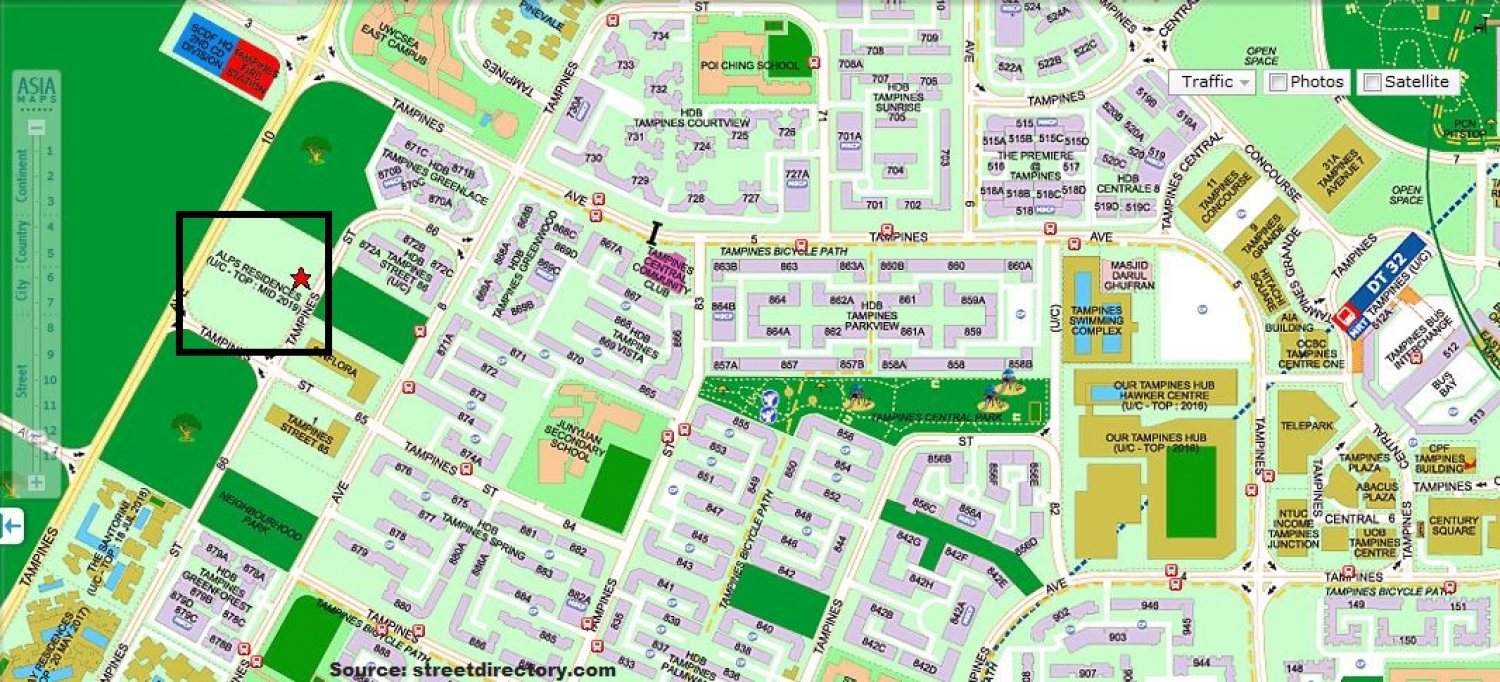 The Alps Residences Map